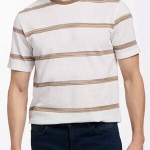 NWT Scotch & Soda Textured Spacedye Stripe Men's Short-Sleeve Tee